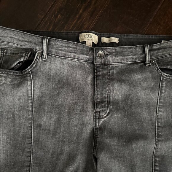 Gray LOGO by Lori Goldstein Ankle Jeans 22 WP Petite - Picture 6 of 6